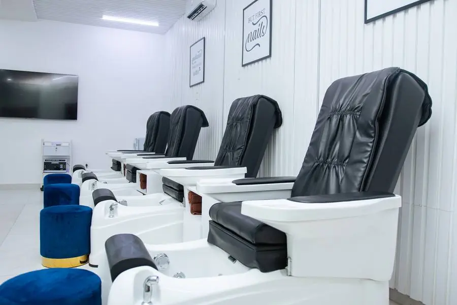 Row of pedicure treatment chairs in the treatment room at Beth Beauty Aesthetic Institute